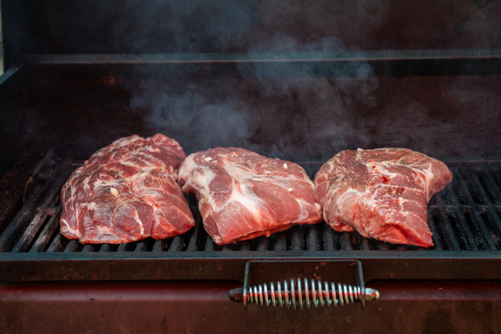 Smoking Pork Steak tips