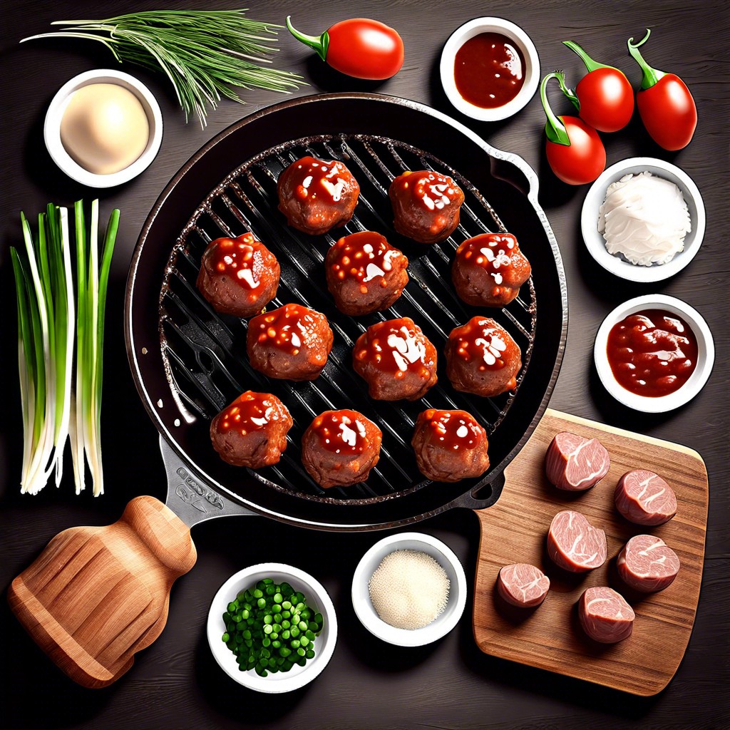 ingredients for bbq meatballs